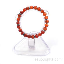 Pulsera de cuentas redondas de piedra natural cornalina 8MM 24 piedras preciosas para curación Reiki